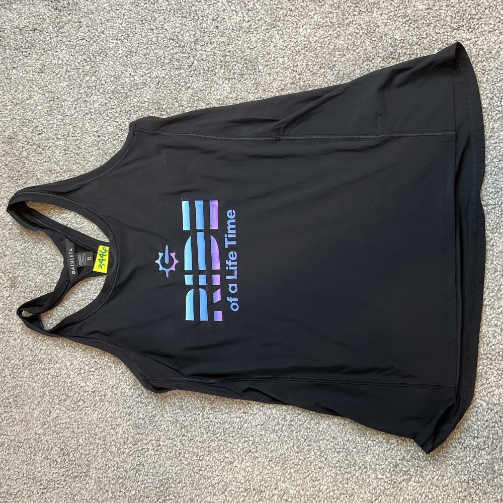 Athleta Tank Top Womens XS‎ Ride of a Life Time Racerback Athletic Gym Shirt